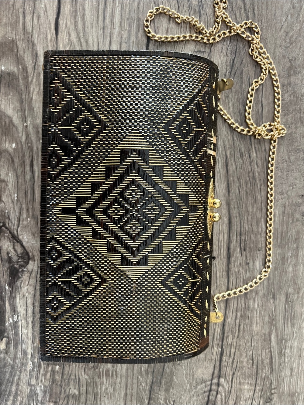 Vintage Thai Yan Lipao Woven Basketry Box Bag Clutch — Royal Thai Heritage